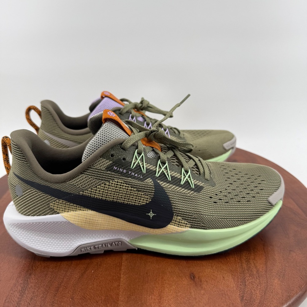 Nike ReactX Pegasus Trail 5 Olive Anthracite Running‎ Shoes DV3864-200 Mens 9